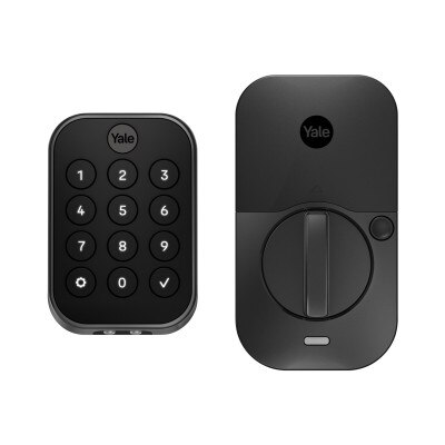 Yale Pro 2 Key Free Pushbutton Keypad Lock with Bluetooth, No Smart Module, Black Suede